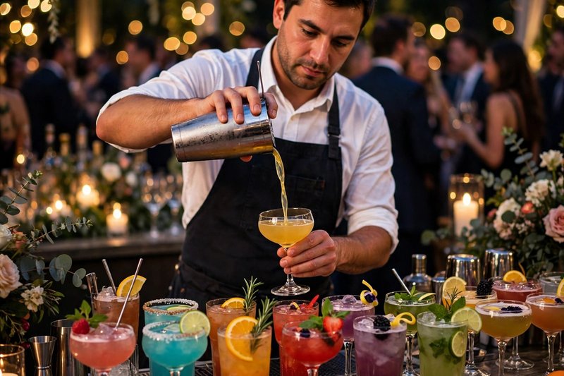 Cocktail being poured at the Gala of Cocktails