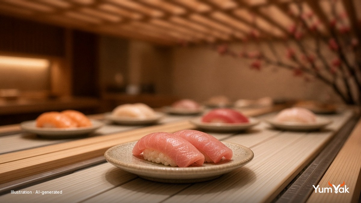 Zumi Revolving Sushi Bar, Vancouver: Kaiten Sushi on Alberni Street